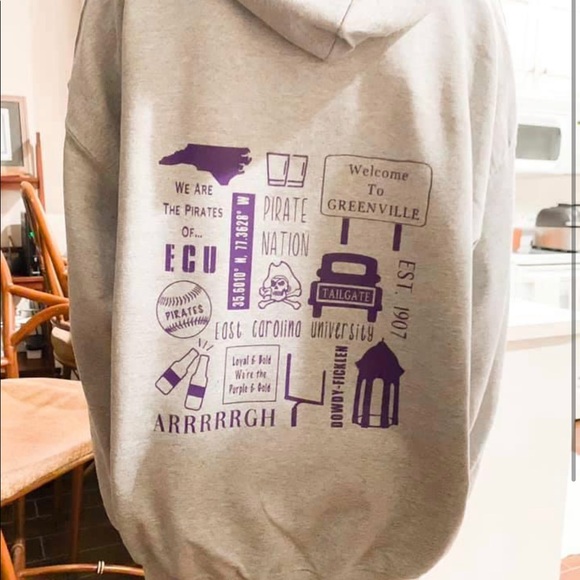 ECU sweatshirt/hoodie unisex - Picture 1 of 2